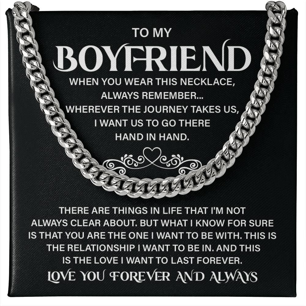 Boyfriend Cuban Chain Gift with Message Card