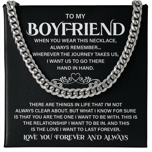 Boyfriend Cuban Chain Gift with Message Card