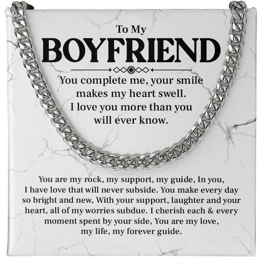 Boyfriend Cuban Chain Gift – Romantic Love Message