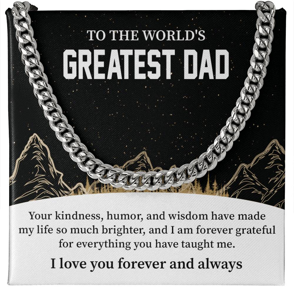 To The World's Greatest Dad with Gratitude Message Card