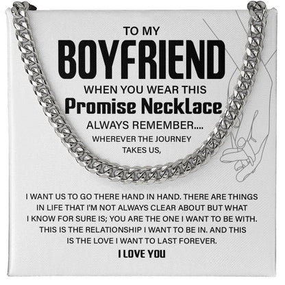 Boyfriend Promise Necklace Chain with Gift Box