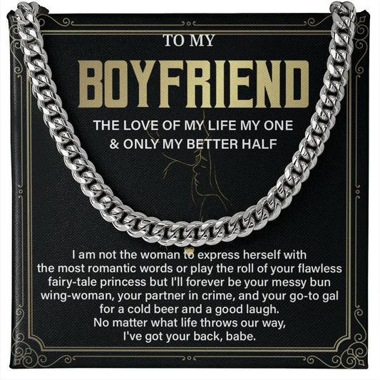 Boyfriend Cuban Chain Necklace – Funny Love Gift Box