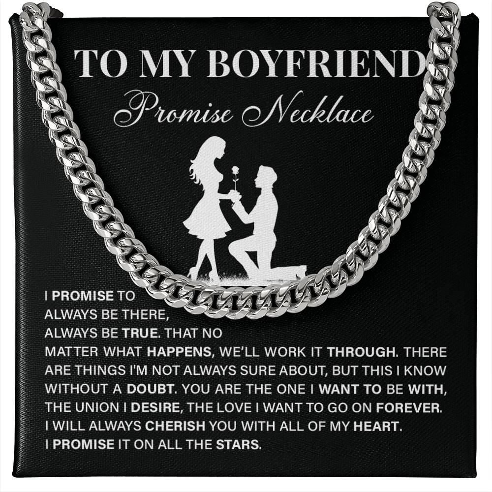 To My Boyfriend Promise Necklace Gift