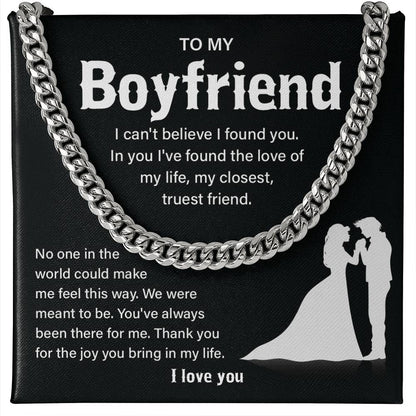 Boyfriend Cuban Necklace Gift – Meant to Be Card Box