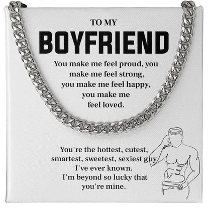 Hot Boyfriend Cuban Chain with Message Card