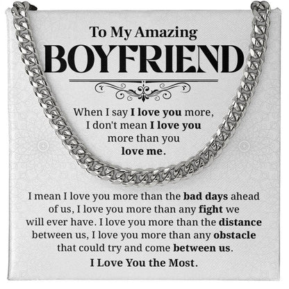 I Love You More Boyfriend Gift – Message Card & Box