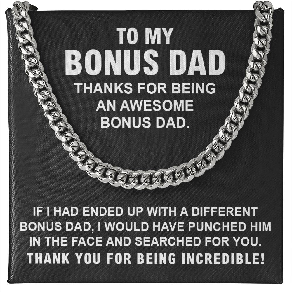 Funny Bonus Dad Gifts - Cuban Chain With Message Card