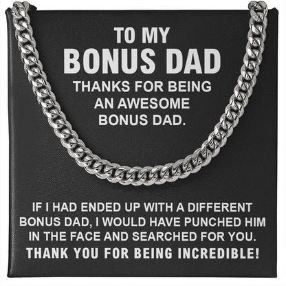 Funny Bonus Dad Gifts - Cuban Chain With Message Card