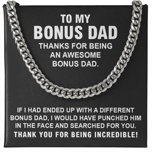 Funny Bonus Dad Gifts - Cuban Chain With Message Card