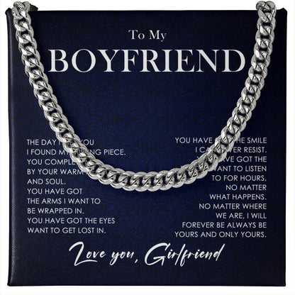 Gift for Boyfriend from Girlfriend with Heartfelt Message Card