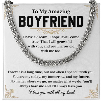 Romantic Gift for Boyfriend – Necklace & Card Set
