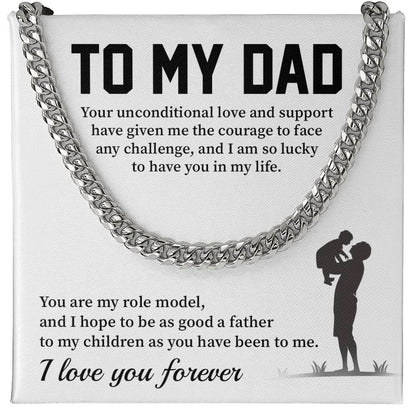 Necklace For Dad From Son With Message Card