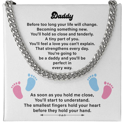 Necklace Gift for Expecting Father With Message Card
