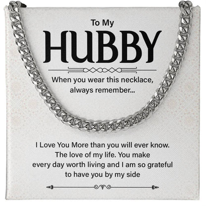 Husband Gift Necklace for Him – with Message Card
