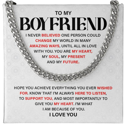 Romantic Gift for Boyfriend with Message Card