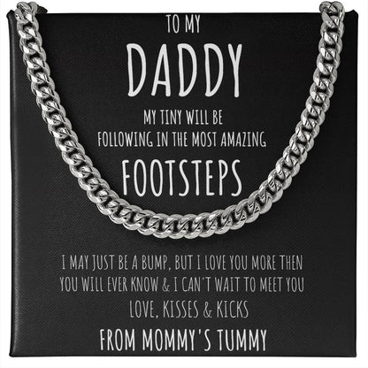 Dad-to-Be Chain Gift from Bump with Emotional Message Card–New Daddy Gift Idea