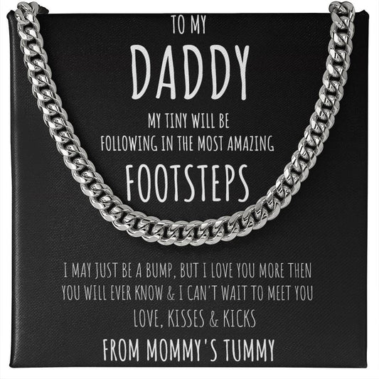 Dad-to-Be Chain Gift from Bump with Emotional Message Card–New Daddy Gift Idea