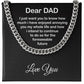 Funny Gift for Dad from Daughter or Son – King Chain with Sarcastic Message