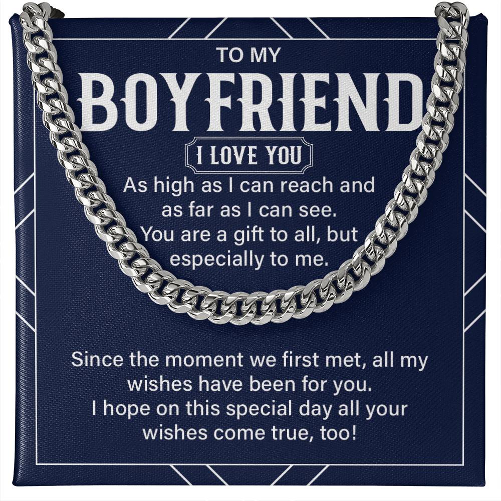 Boyfriend Birthday Necklace Gift – with Message Card