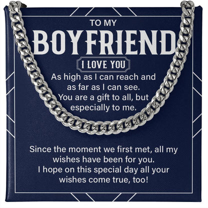 Boyfriend Birthday Necklace Gift – with Message Card