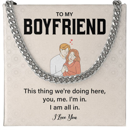 Cute Boyfriend Necklace Gift from Girlfriend – with Gift Box