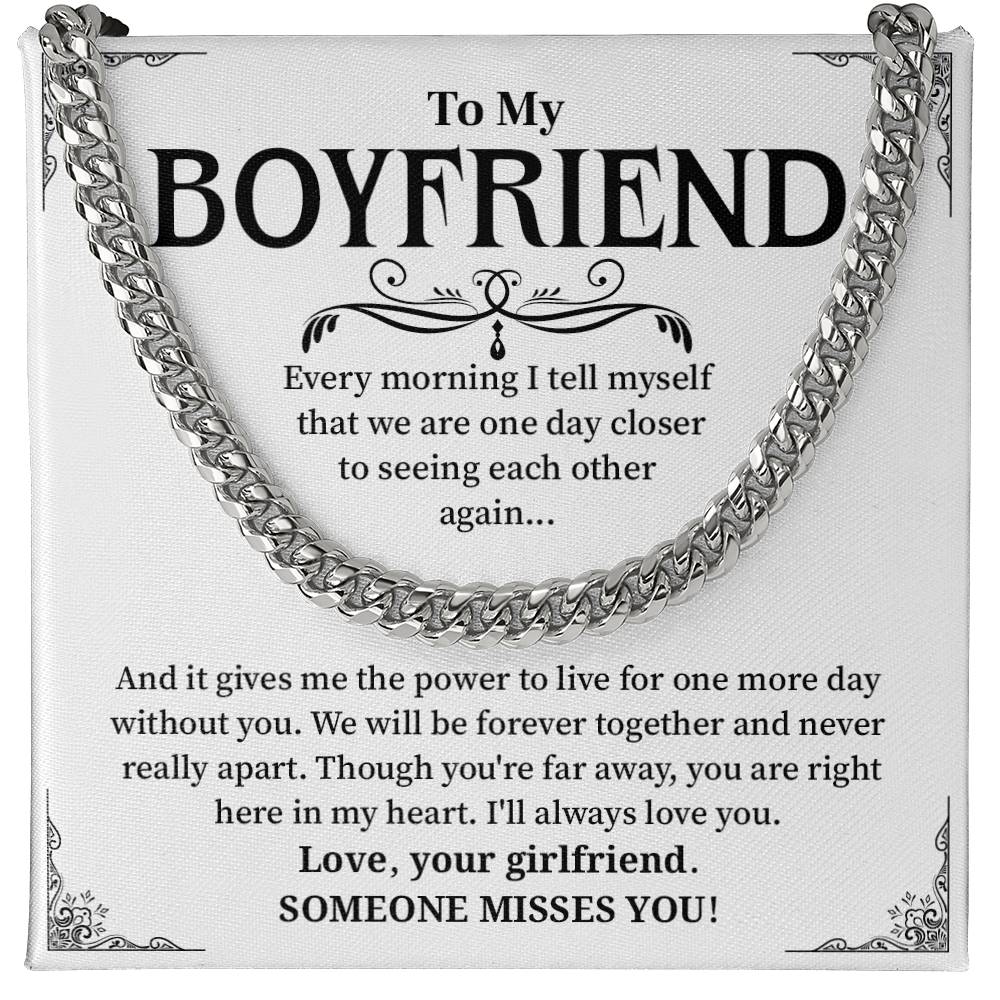 To My Boyfriend Necklace – Beautiful Gift with Message