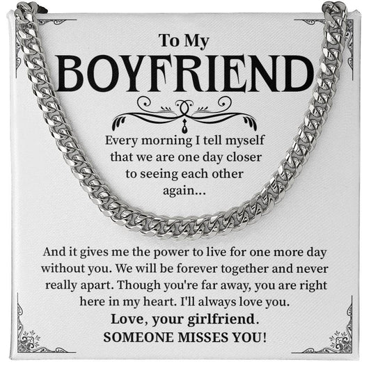To My Boyfriend Necklace – Beautiful Gift with Message