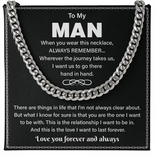 To My Man Promise Necklace – For Men Gift.
