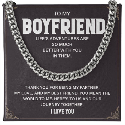 Boyfriend Gift Necklace – Adventure Card & Box