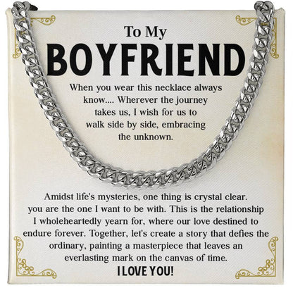 Boyfriend Cuban Chain Necklace Gift with Gift Box