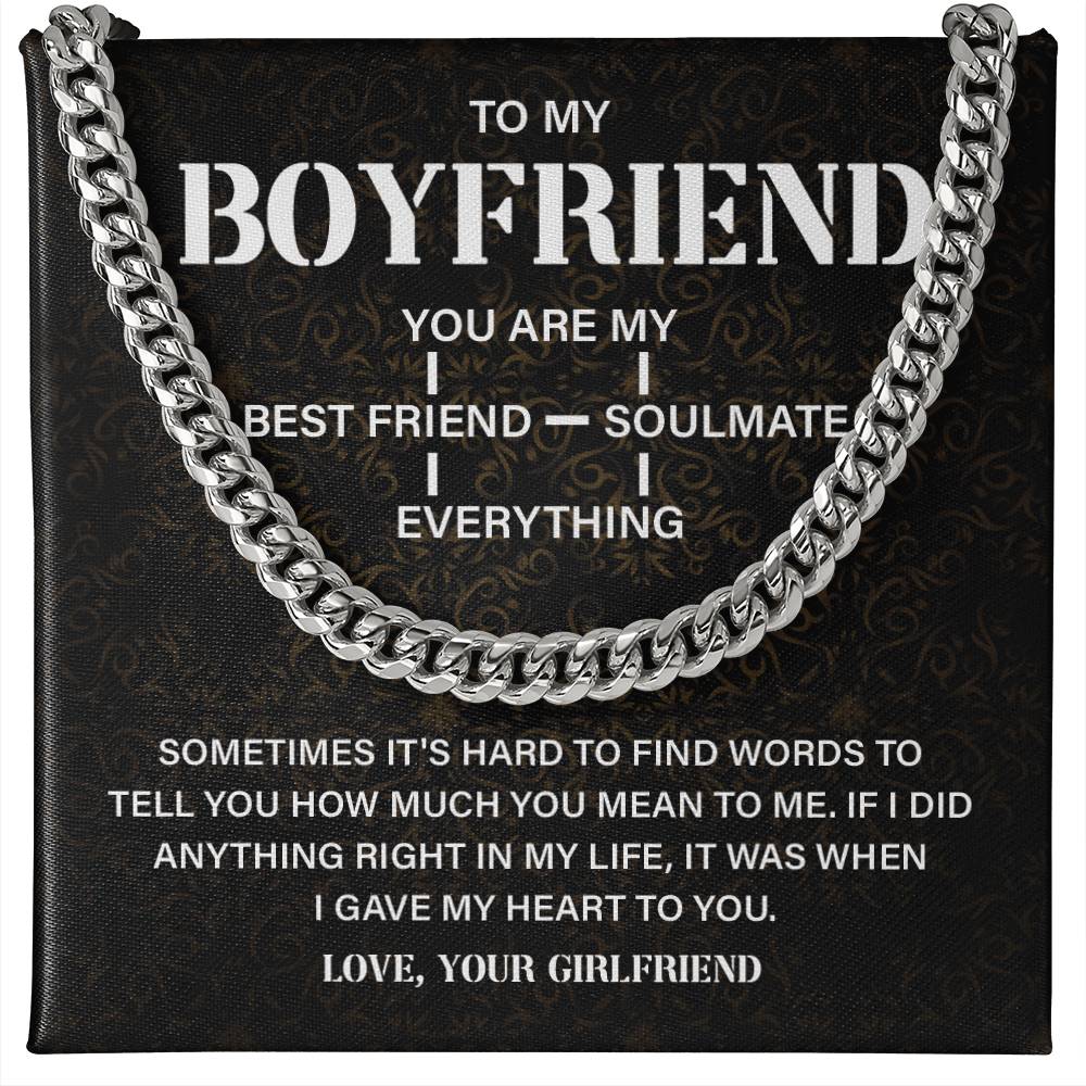 Boyfriend Cuban Chain Gift – Soulmate Card Box