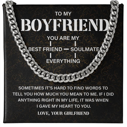 Boyfriend Cuban Chain Gift – Soulmate Card Box