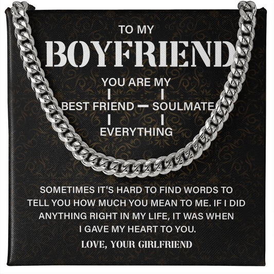 Boyfriend Cuban Chain Gift – Soulmate Card Box