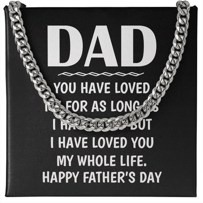 Honor Chain Gift for Dad – Father’s Day Necklace with Emotional Message Card