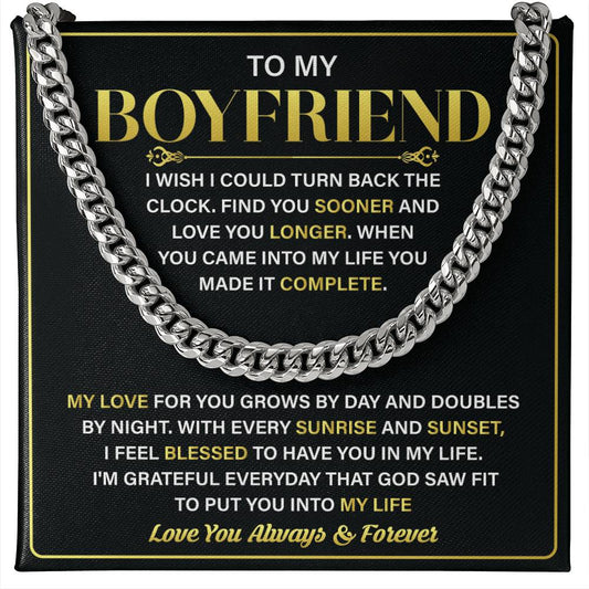 Romantic Boyfriend Necklace Gift with Message Card