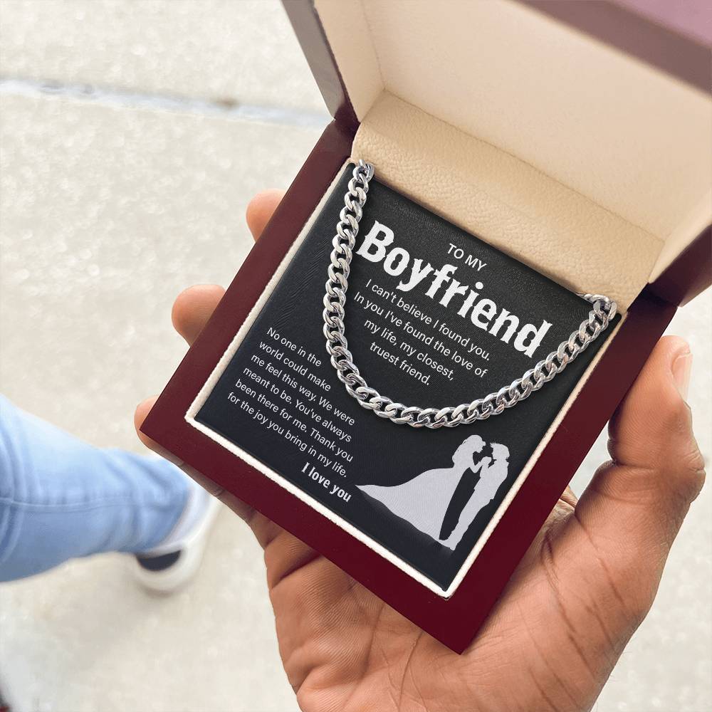Boyfriend Cuban Necklace Gift – Meant to Be Card Box
