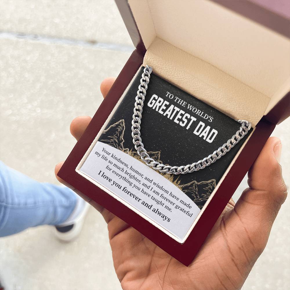 To The World's Greatest Dad with Gratitude Message Card