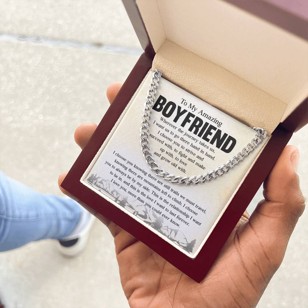 To My Amazing Boyfriend Necklace – Love and Journey Gift