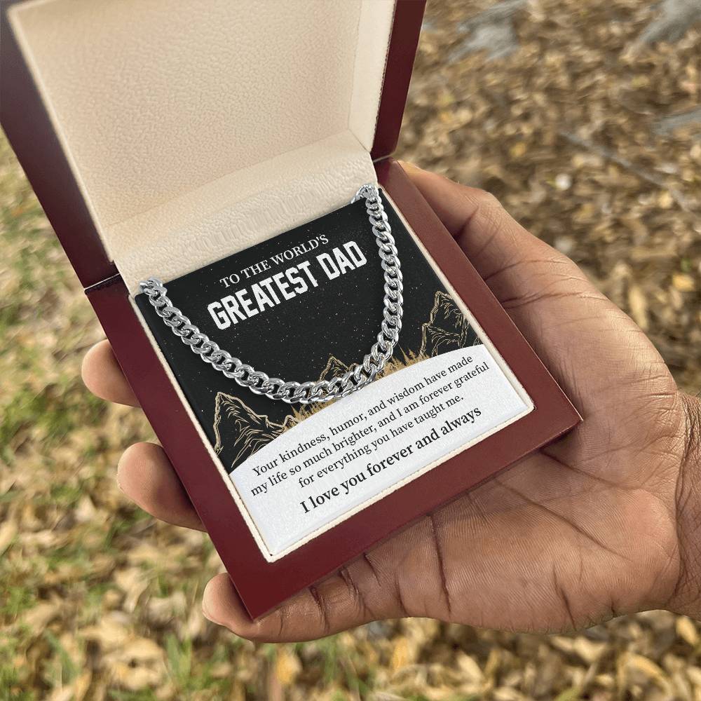 To The World's Greatest Dad with Gratitude Message Card