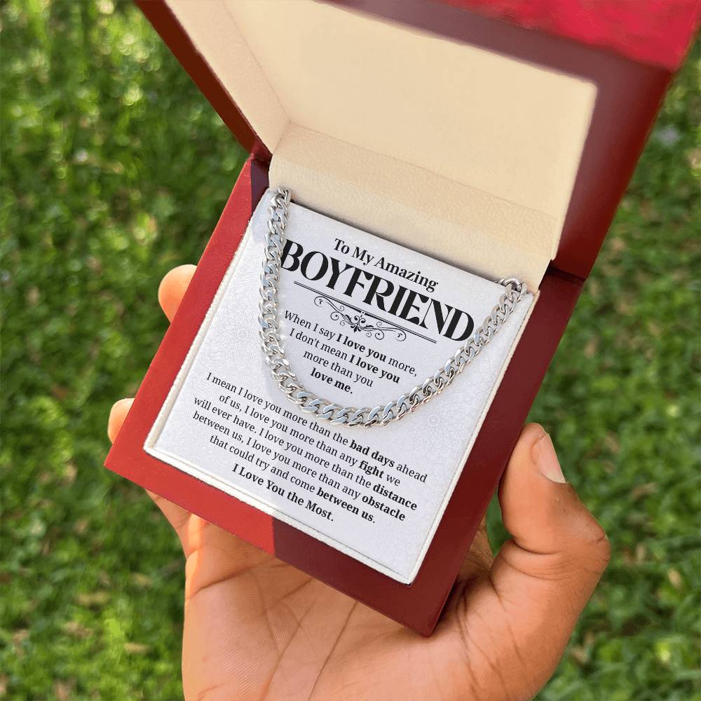 I Love You More Boyfriend Gift – Message Card & Box