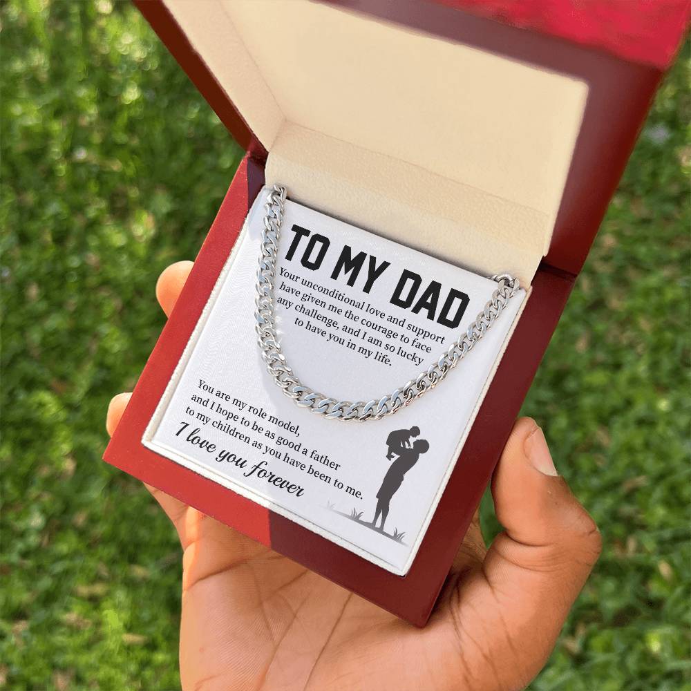 Necklace For Dad From Son With Message Card