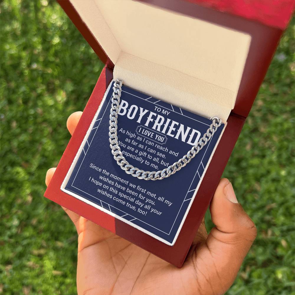 Boyfriend Birthday Necklace Gift – with Message Card