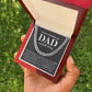 Stepped Up Dad Cuban Link Chain Gift – Bonus Dad Necklace