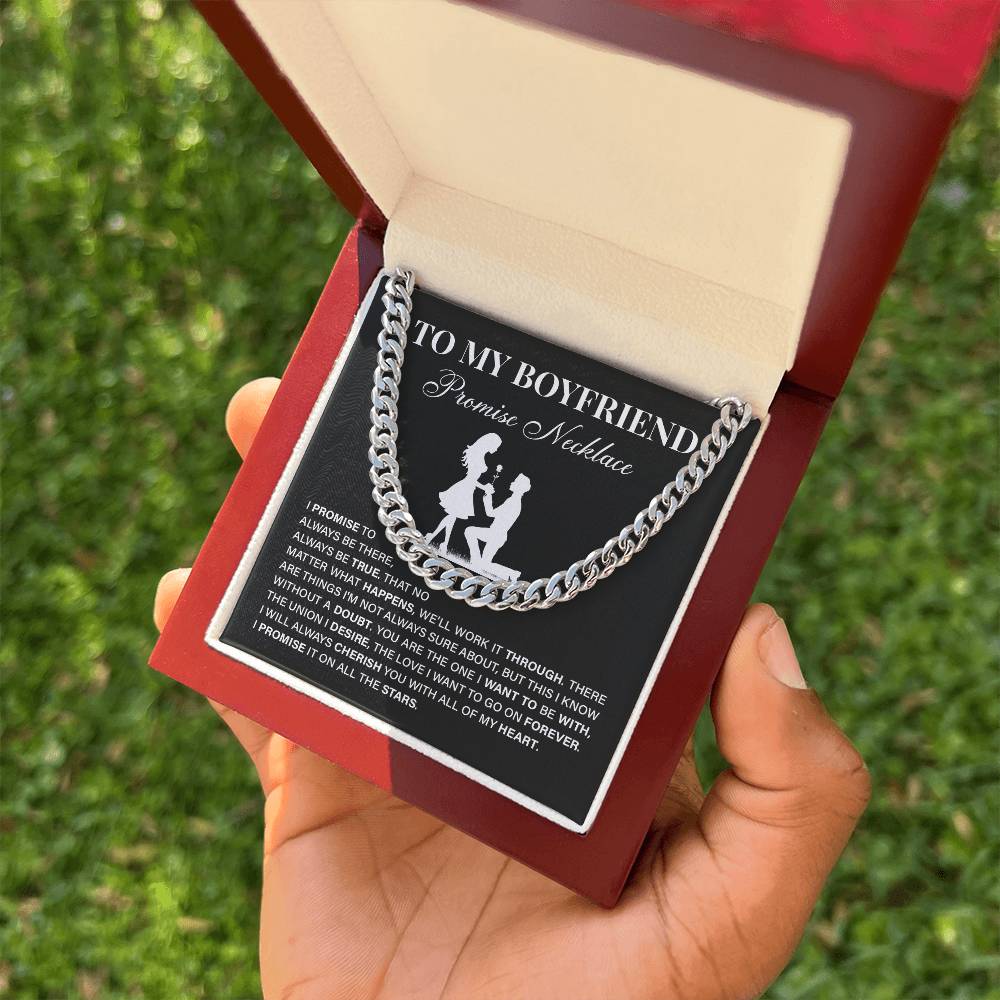 To My Boyfriend Promise Necklace Gift