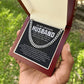 To My Amazing Husband Cuban Link Chain Romantic Gift for Husband, Meaningful Jewelry for Him, Anniversary Gift from Wife