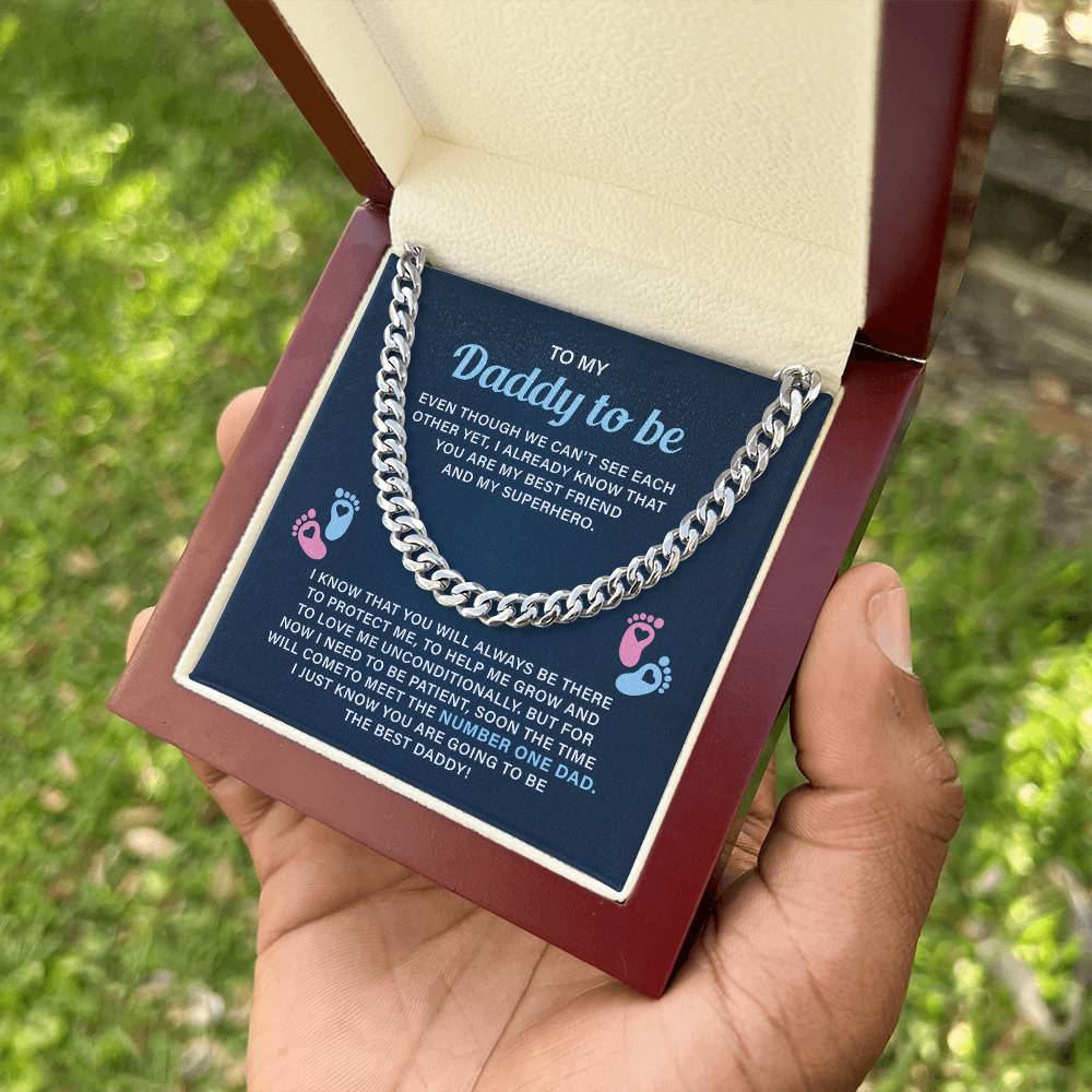 Daddy To Be Necklace Gift From Bump With Message Card