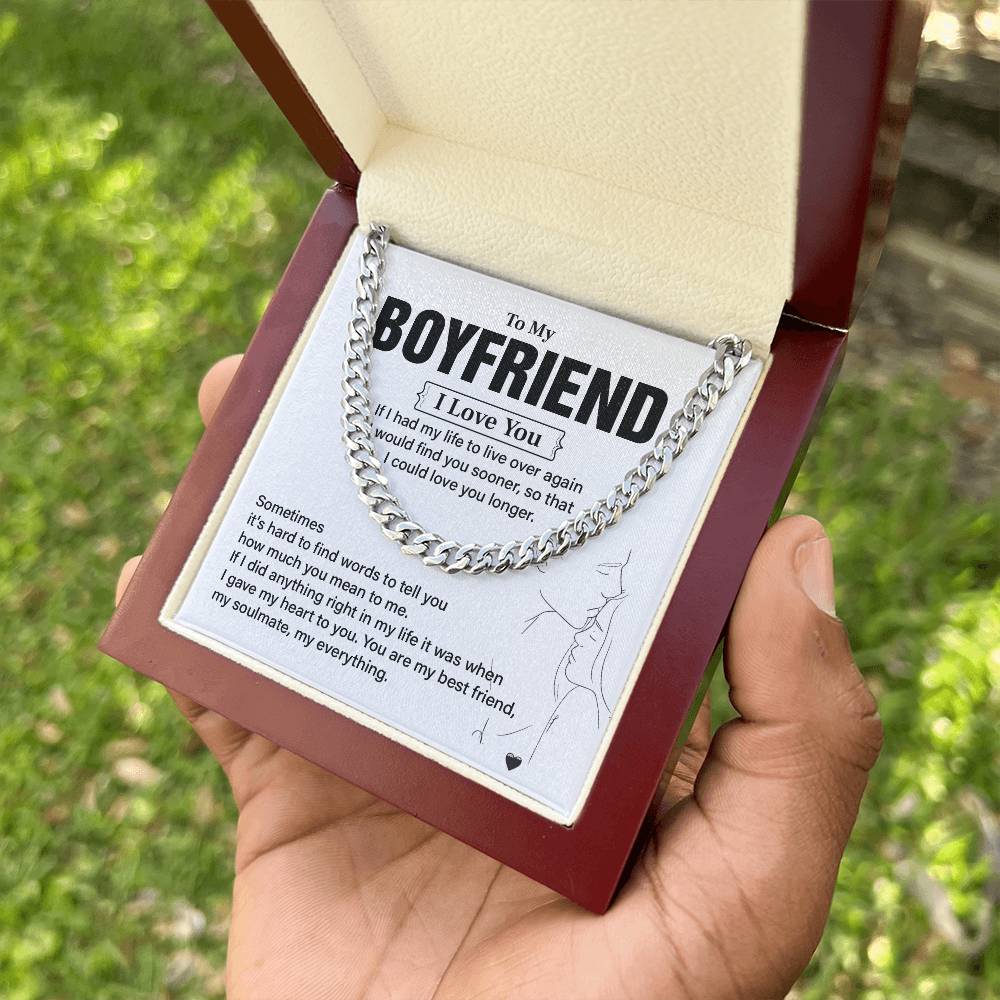 Boyfriend Chain Necklace Gift with Message Card