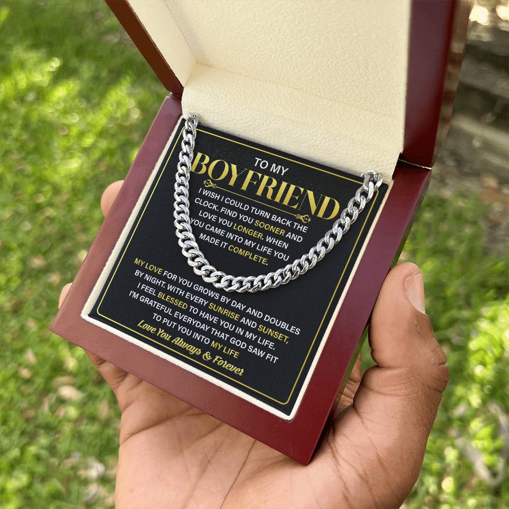 Romantic Boyfriend Necklace Gift with Message Card