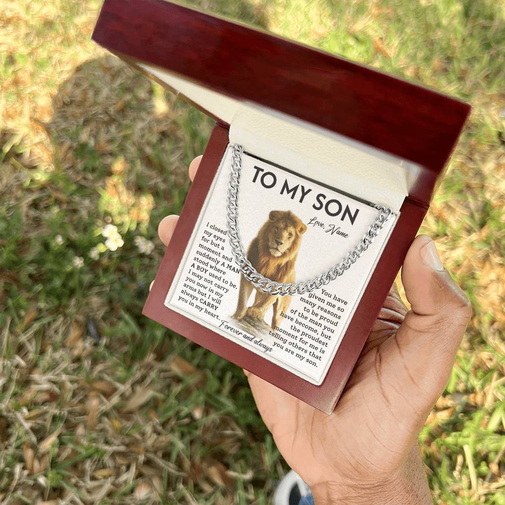 To My Son, A Cuban Chain Gift To Celebrate