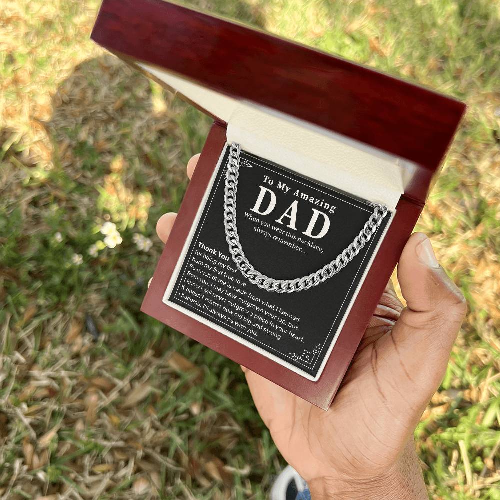 Dad Necklace Gift from Daughter with Emotional Message